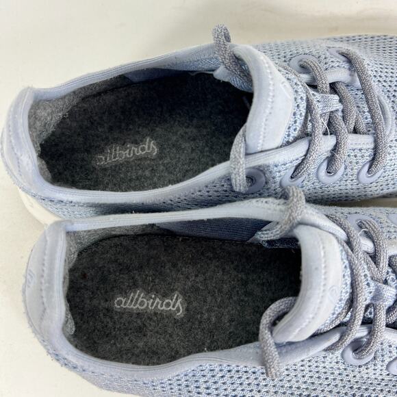 Allbirds Tree Runner Sneakers Mens 10 Blue White Lace Up Running Athletic Shoes - Picture 9 of 10